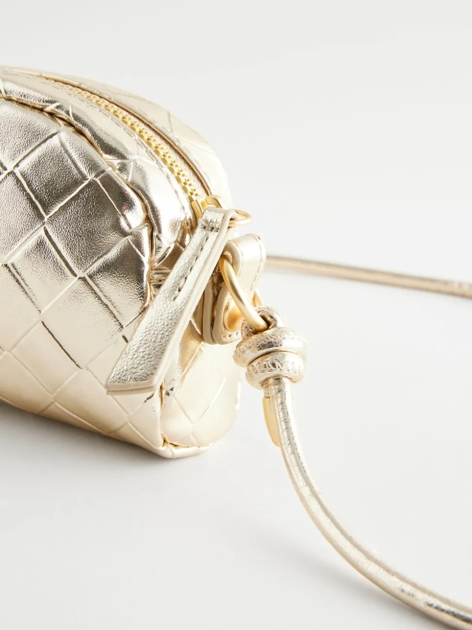 Gold Metallic Cross-Body Bag