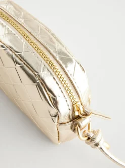 Gold Metallic Cross-Body Bag
