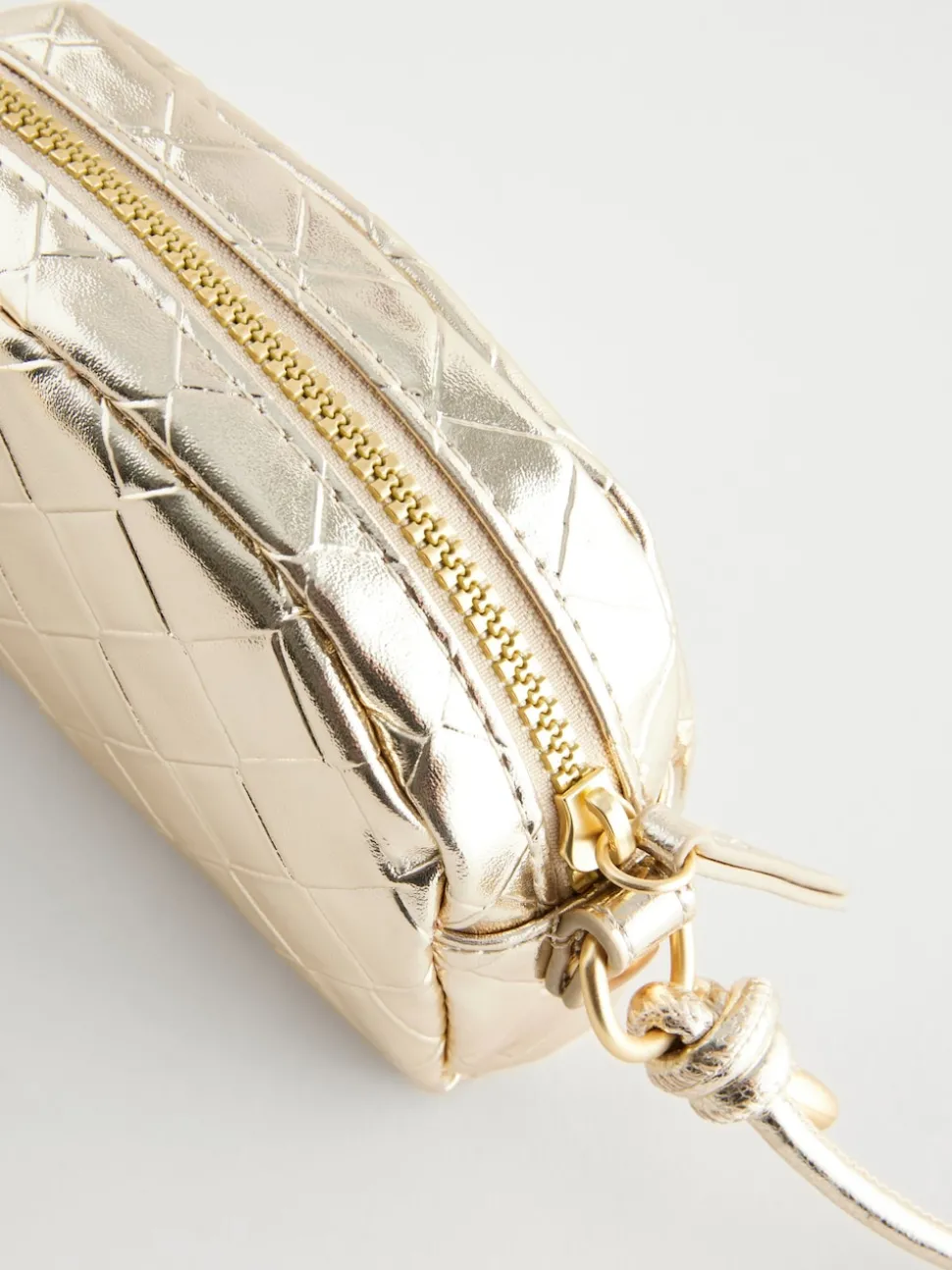 Gold Metallic Cross-Body Bag