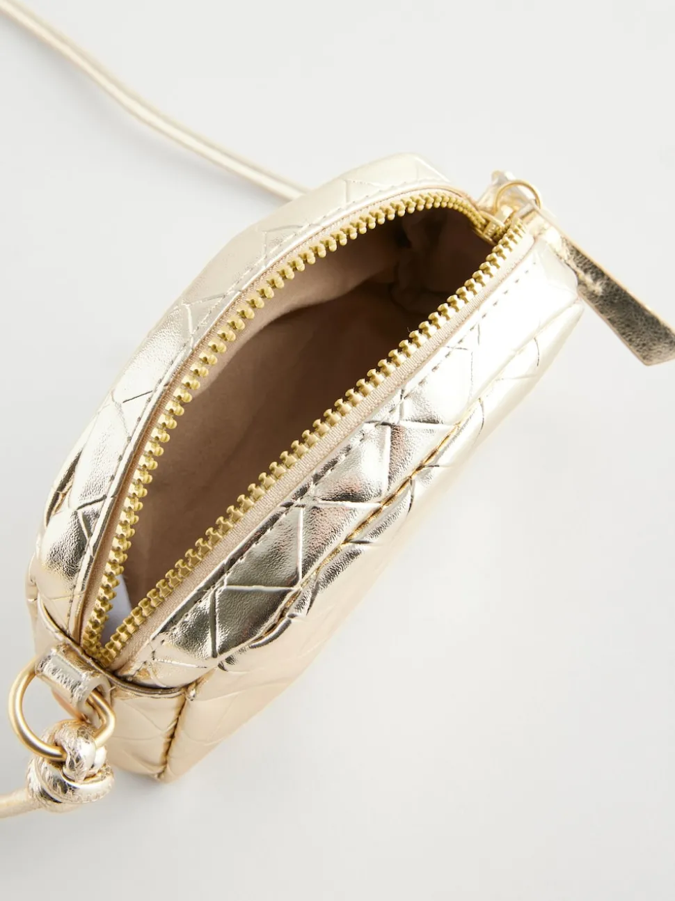 Gold Metallic Cross-Body Bag