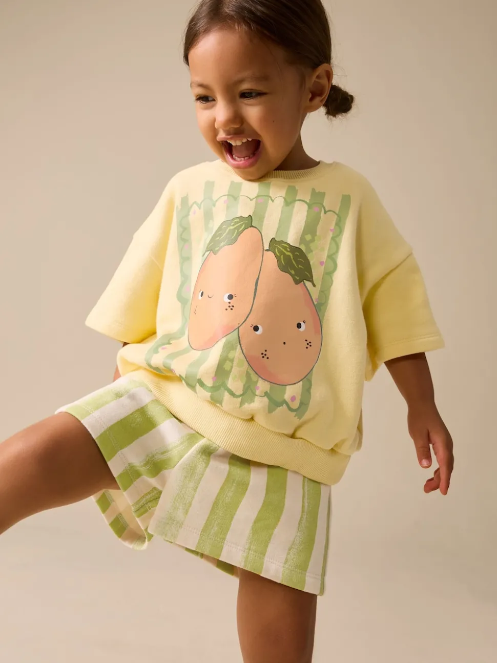 Green Fruit Top and Shorts Set (3mths-7yrs)