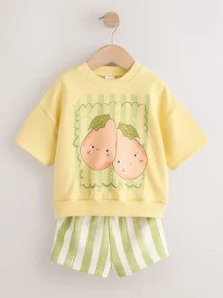 Green Fruit Top and Shorts Set (3mths-7yrs)