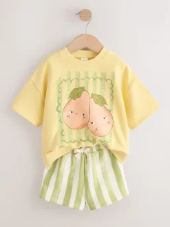 Green Fruit Top and Shorts Set (3mths-7yrs)