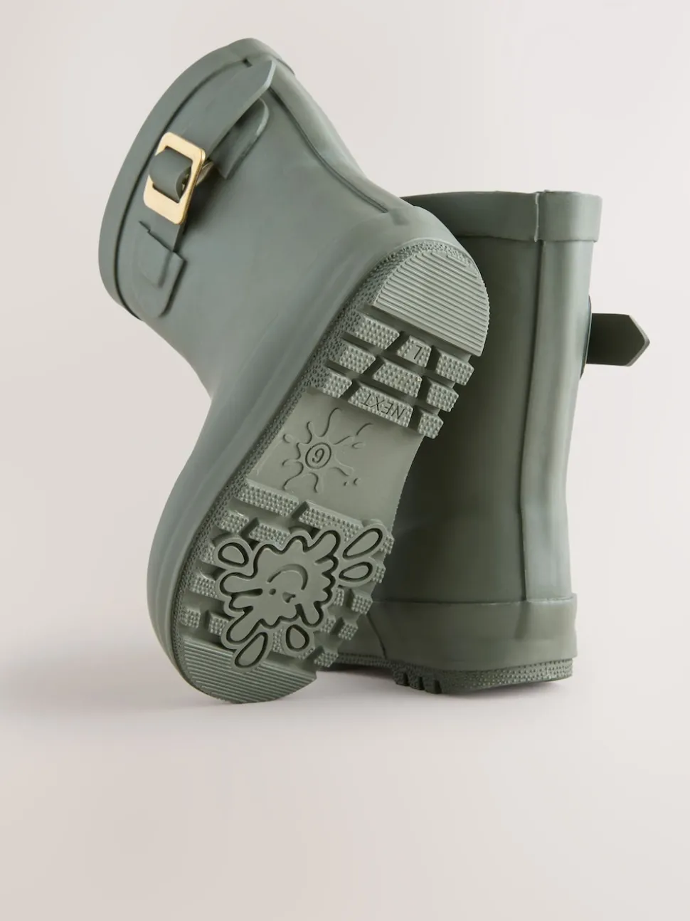 Green Buckle Wellies