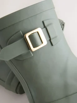 Green Buckle Wellies