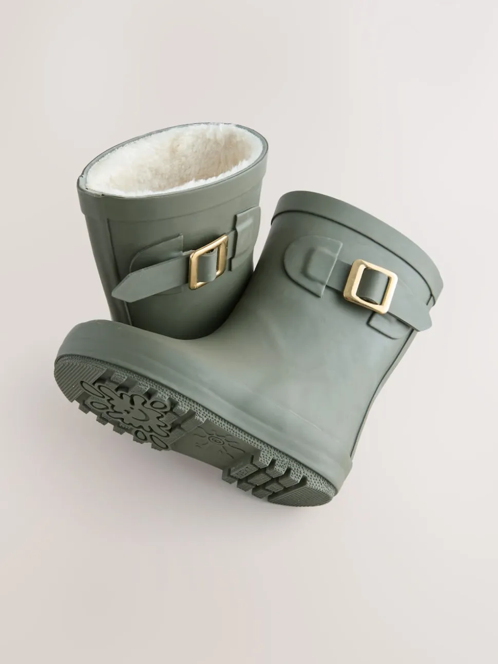 Green Buckle Wellies