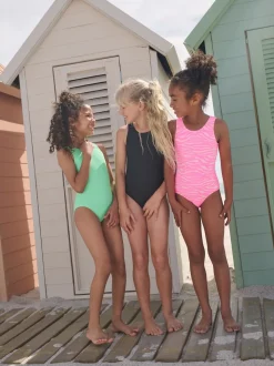 Green Crinkle Swimsuit (3-16yrs)