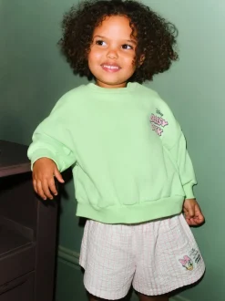 Green Daisy Duck Shorts Set (3mths-7yrs)