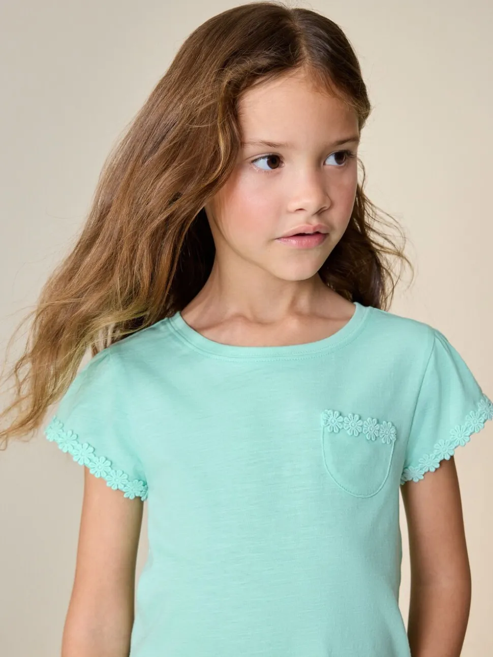 Green Daisy Pocket T-Shirt (1.5-16yrs)