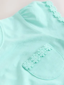 Green Daisy Pocket T-Shirt (1.5-16yrs)