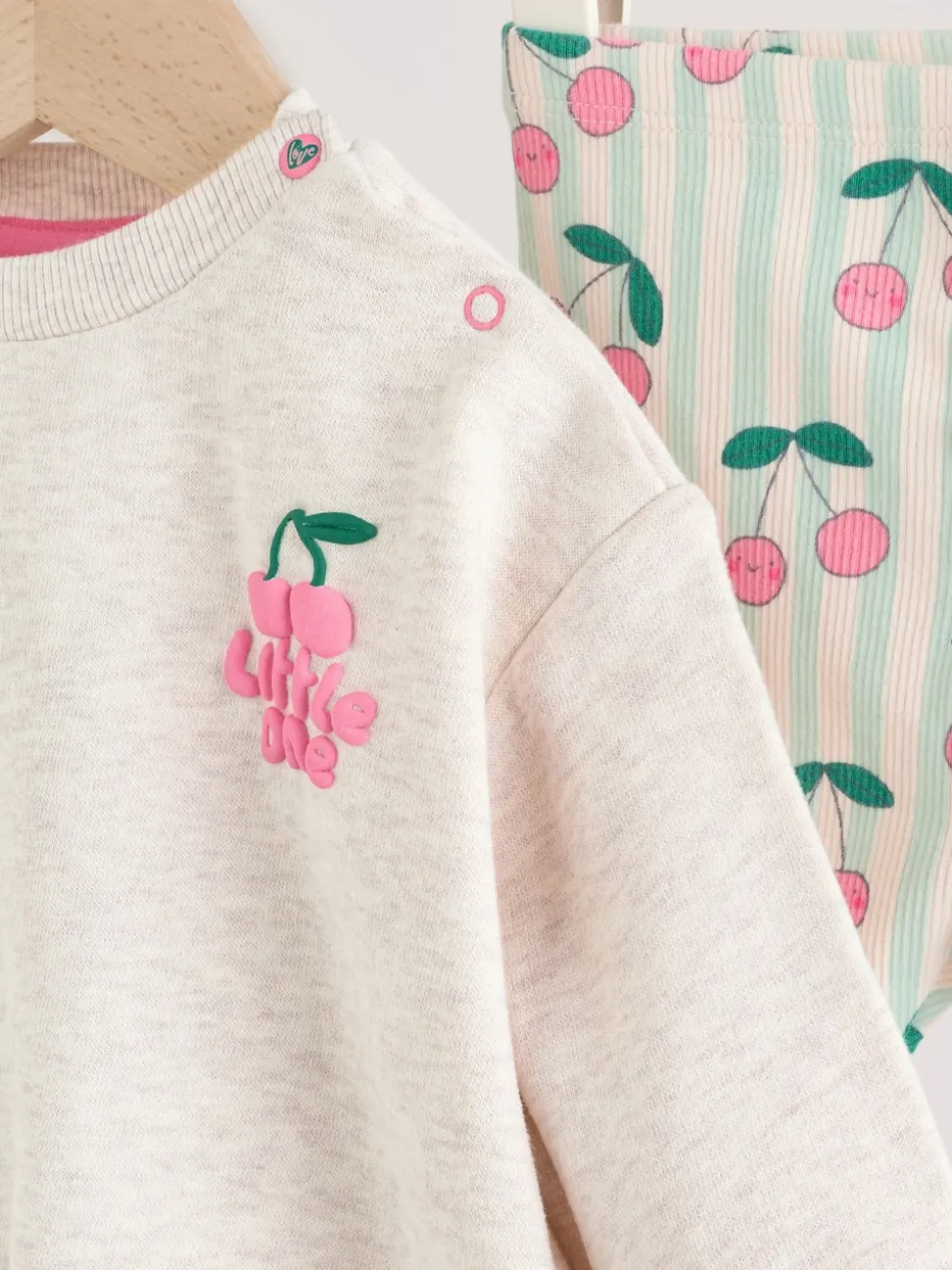 Green/Ecru Baby Sweatshirt and Leggings 2 Piece Set (0mths-2yrs)