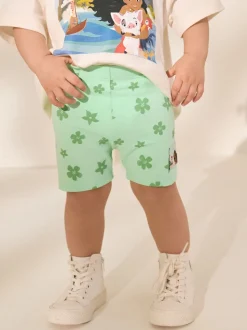 Green/Ecru Disney Moana Short Sleeve T-Shirt and Cycle Shorts Set (3mths-7yrs)