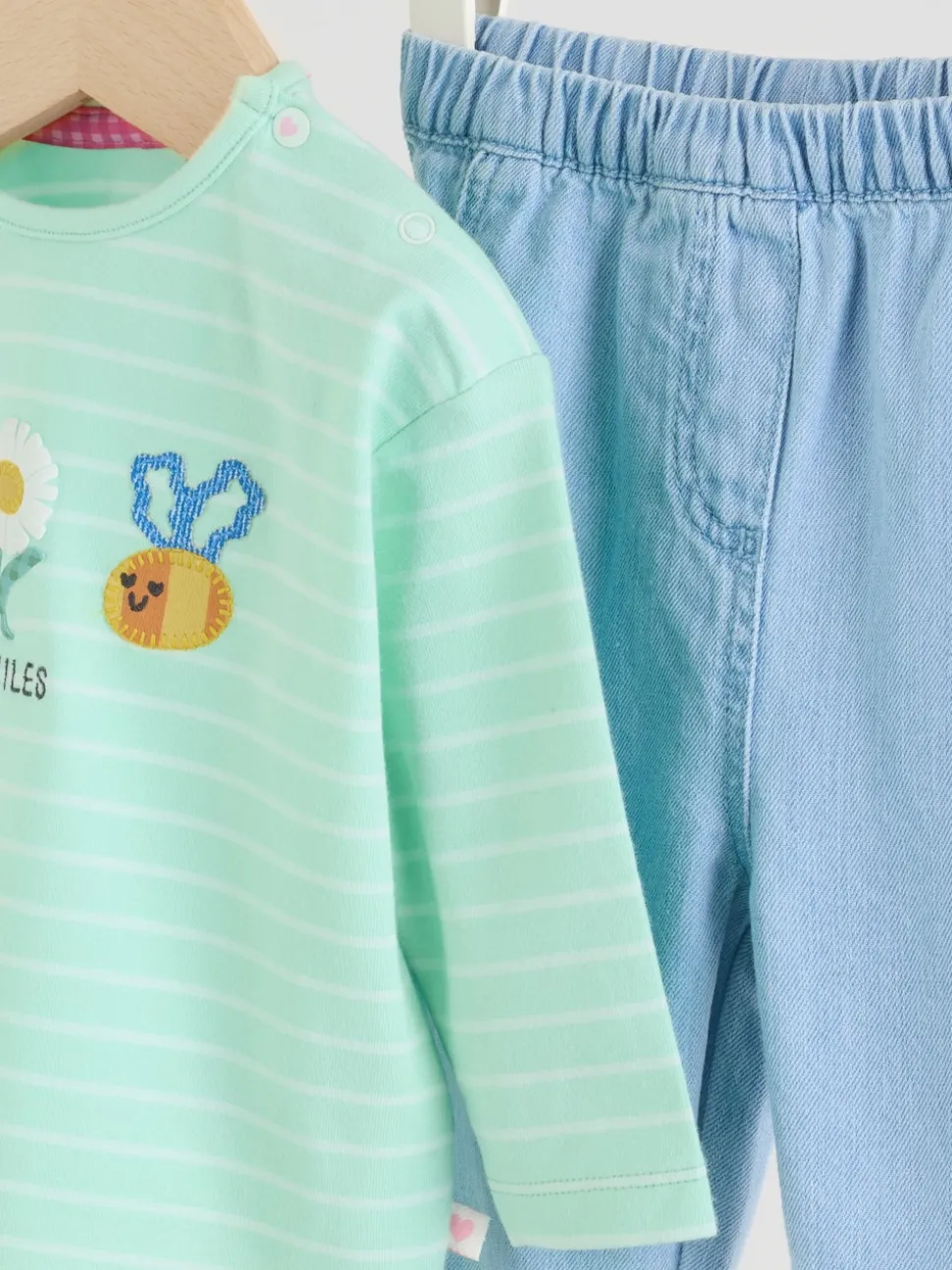 Green Long Sleeve Tops and Trousers Baby 2 Piece Set (0mths-2yrs)