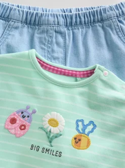 Green Long Sleeve Tops and Trousers Baby 2 Piece Set (0mths-2yrs)