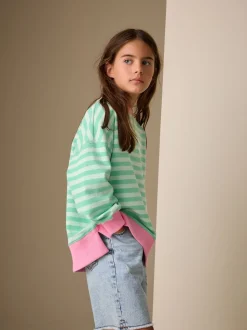 Green/Pink Sweatshirt (3-16yrs)