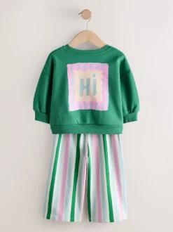 Green/Pink Top & Trousers Set 2 Pack (3mths-7yrs)