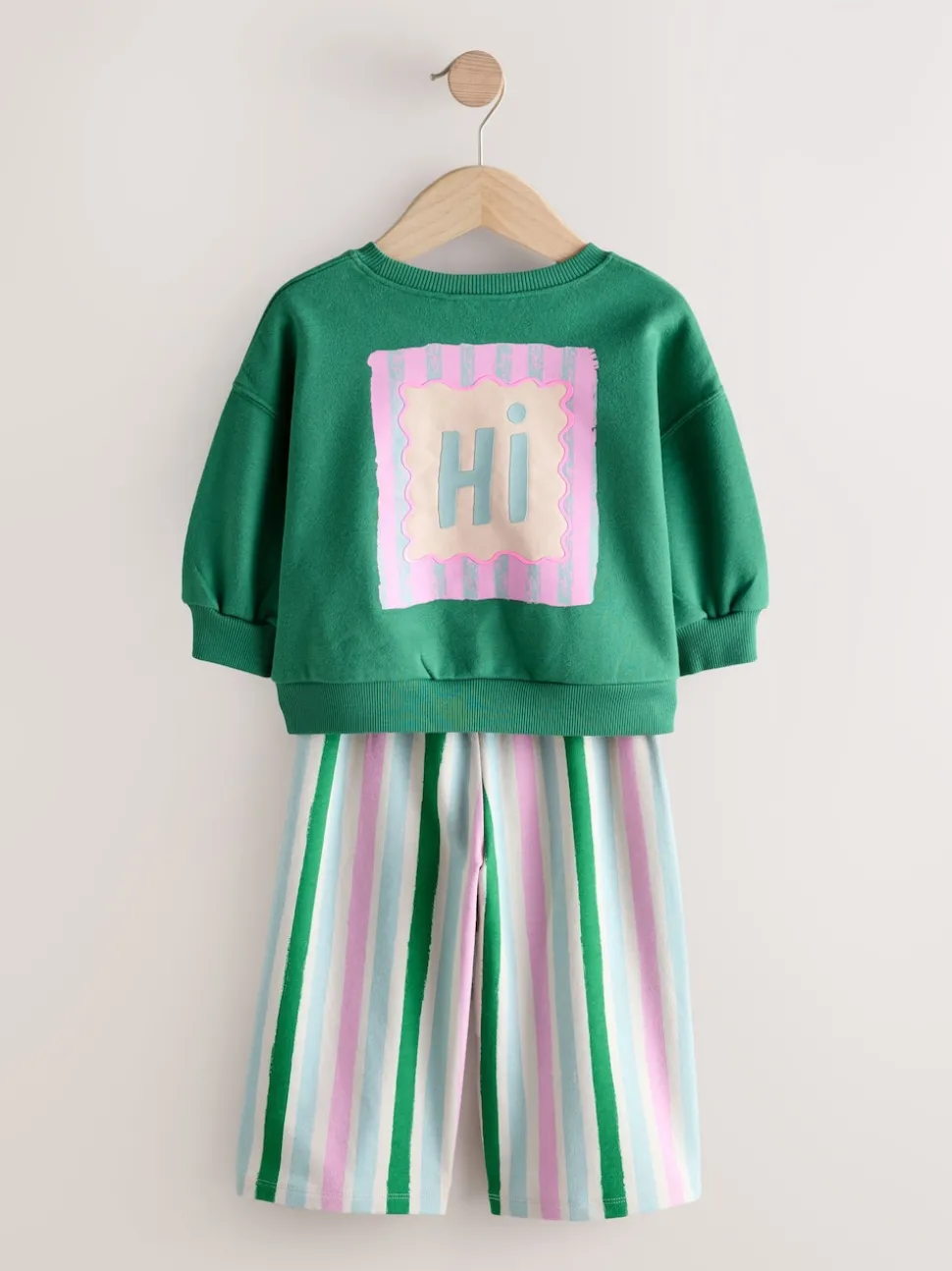 Green/Pink Top & Trousers Set 2 Pack (3mths-7yrs)