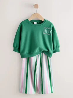 Green/Pink Top & Trousers Set 2 Pack (3mths-7yrs)