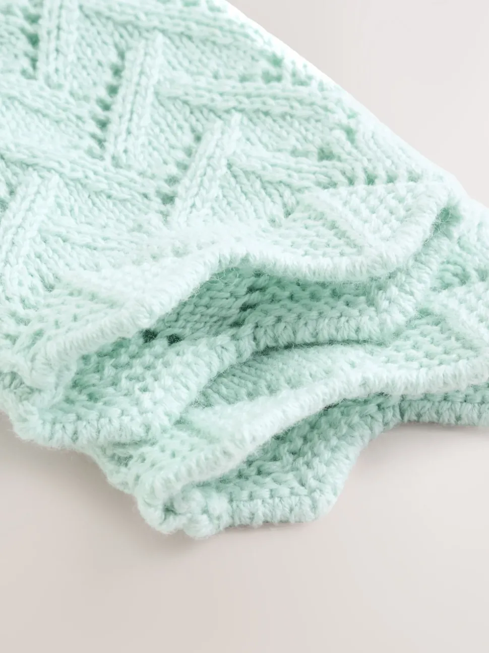 Green Pointelle Knitted Baby Cardigan (0mths-2yrs)