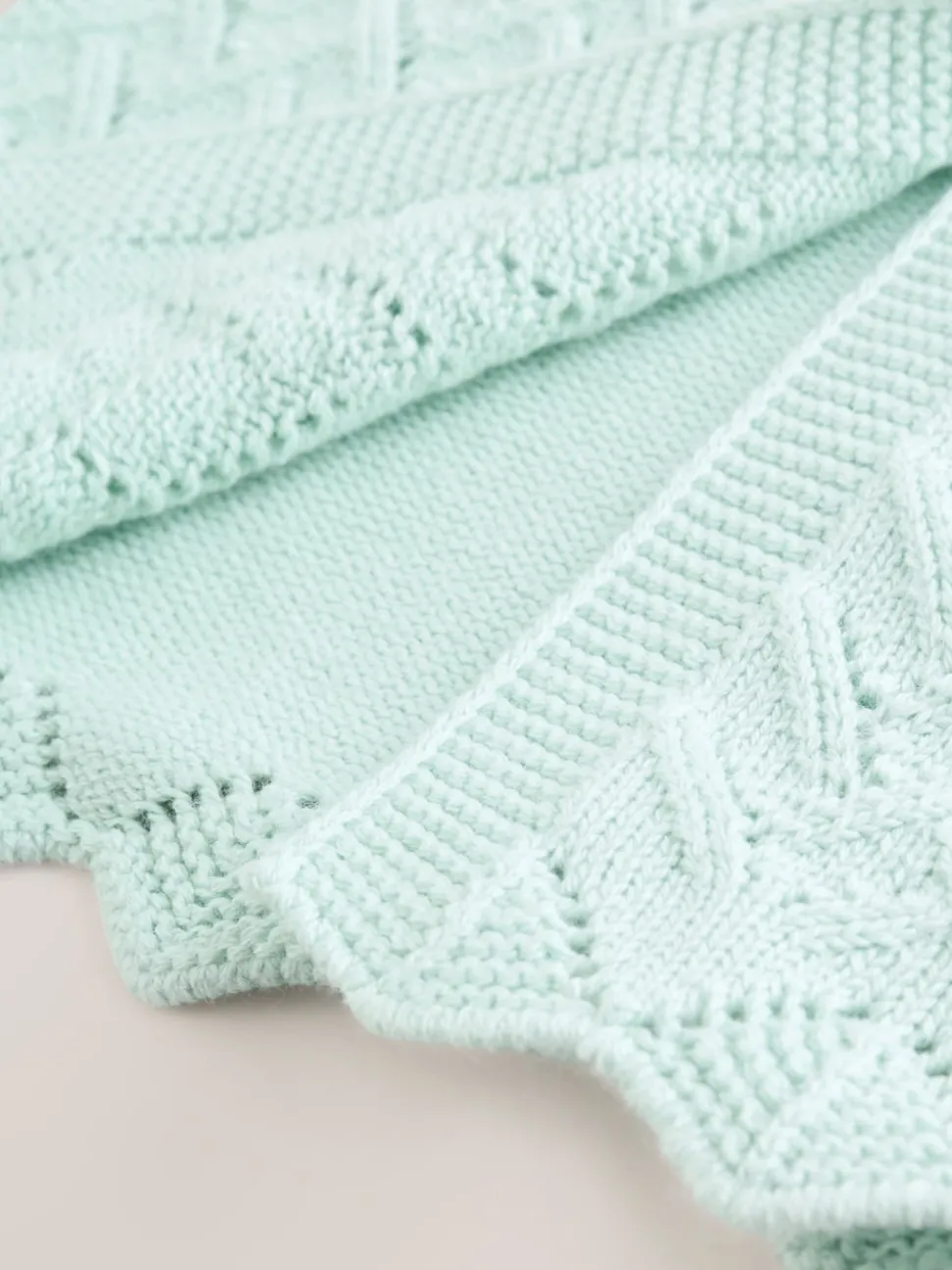 Green Pointelle Knitted Baby Cardigan (0mths-2yrs)