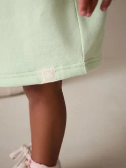 Green Quarter Zip Sweat Dress (3mths-7yrs)