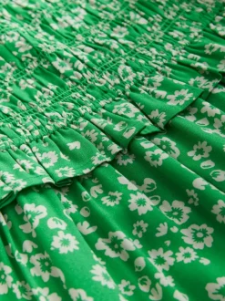 Green Shirred Jumpsuit (3-16yrs)