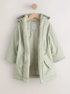 Green Shower Resistant Wadded Coat (3-16yrs)