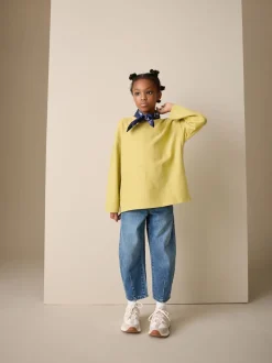 Green Textured Long Sleeve Top (3-16yrs)