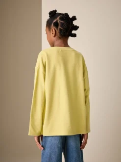 Green Textured Long Sleeve Top (3-16yrs)