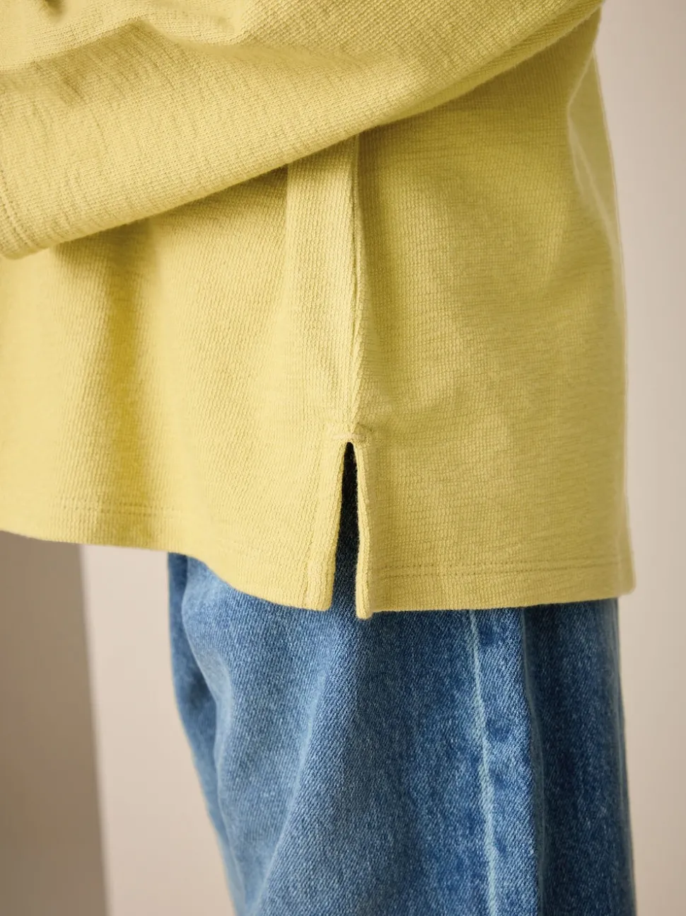 Green Textured Long Sleeve Top (3-16yrs)