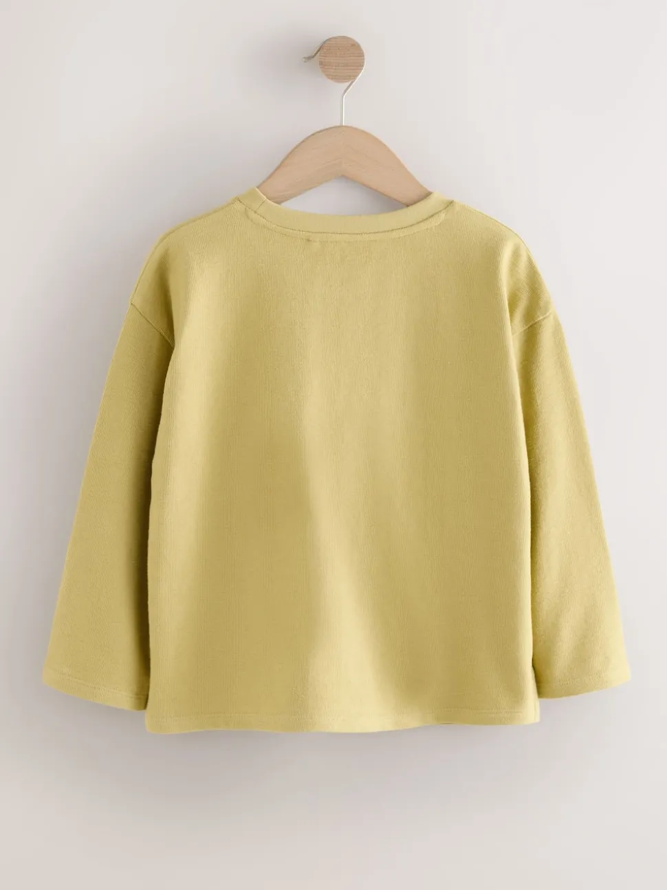 Green Textured Long Sleeve Top (3-16yrs)