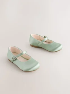 Green Wide Fit (G) Flower Girl Occasion Mary Jane Shoes