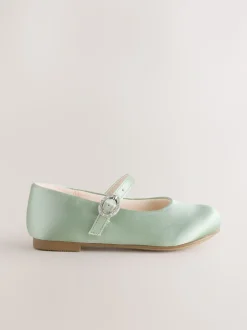 Green Wide Fit (G) Flower Girl Occasion Mary Jane Shoes