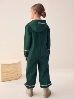 Green Zip Hooded Waterproof Puddlesuit (12mths-10yrs)