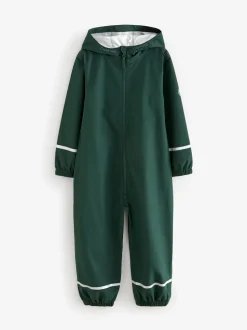 Green Zip Hooded Waterproof Puddlesuit (12mths-10yrs)