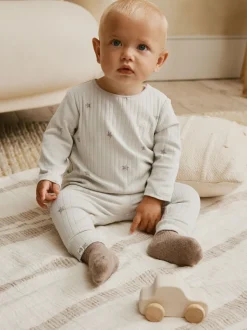 Grey Big Smiles Baby Top and Leggings Set (0mths-2yrs) (0mths-2yrs)