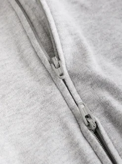 Grey Essential Zipped 100% Cotton Baby Sleepsuits 3 Pack (0-3yrs)