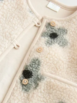 Grey Floral Baby Long Sleeve Top and Leggings with Gilet Set 3 Piece (0mths-2yrs)