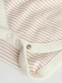 Grey Zebra Baby Short Sleeve Bodysuits 100% Cotton 5 Pack