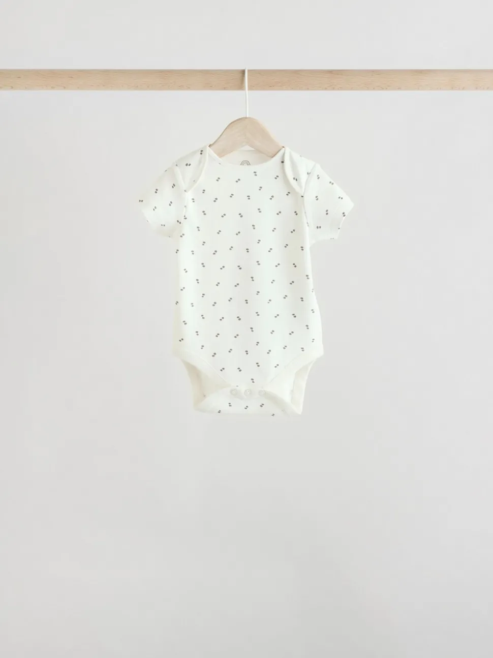 Grey Zebra Baby Short Sleeve Bodysuits 100% Cotton 5 Pack