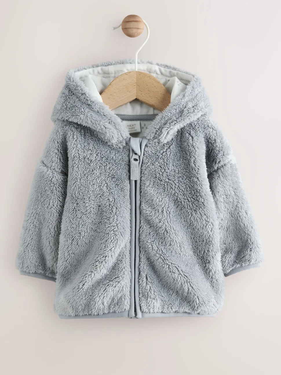 Grey Fleece Baby Zip Jacket