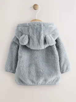 Grey Fleece Baby Zip Jacket
