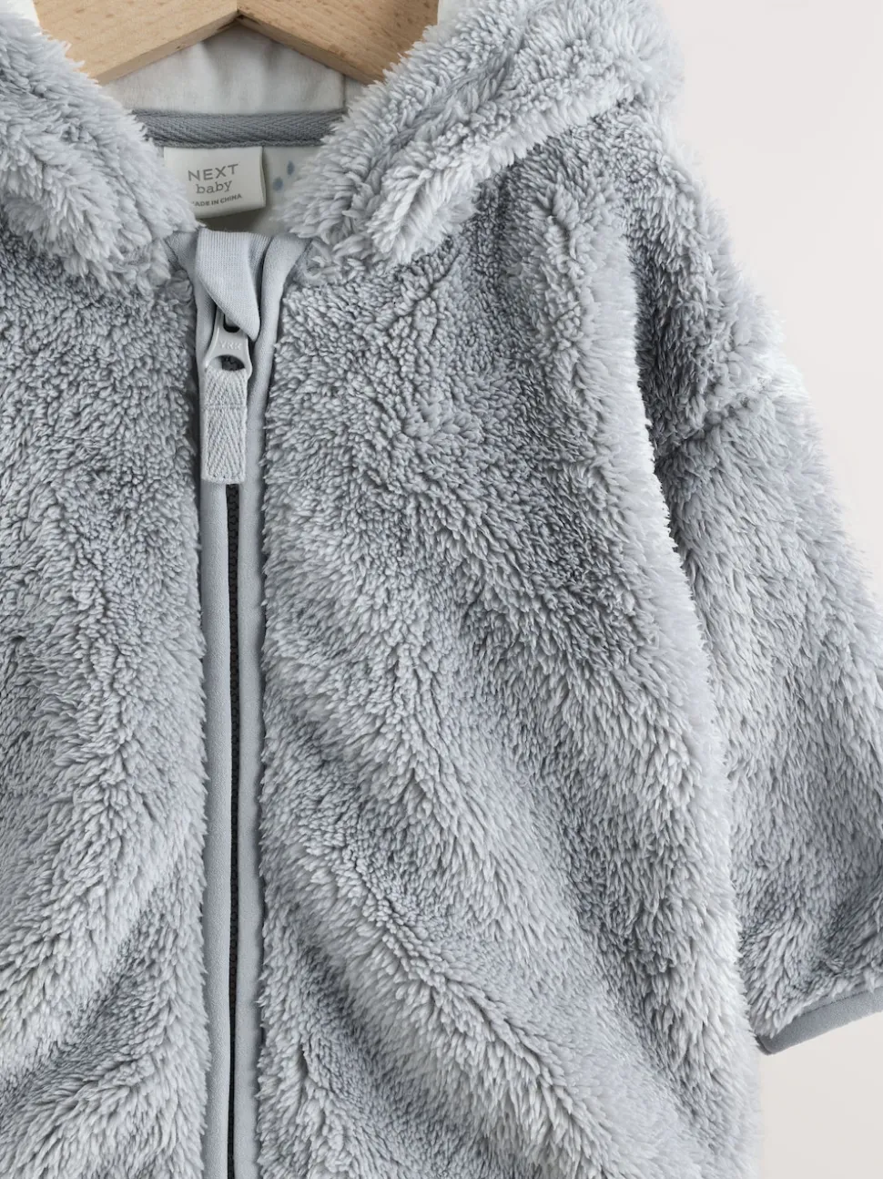 Grey Fleece Baby Zip Jacket
