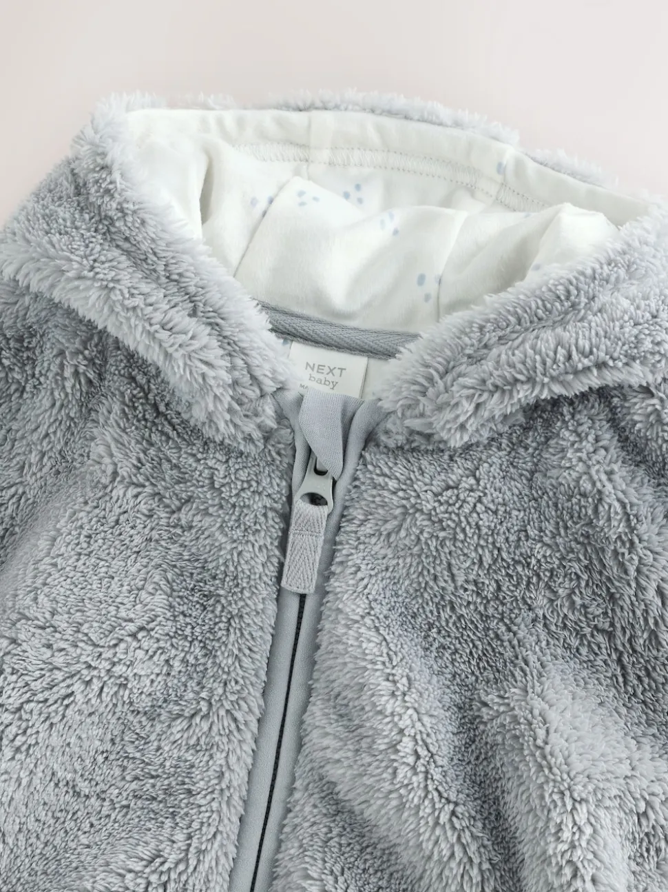 Grey Fleece Baby Zip Jacket