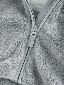 Grey Fleece Baby Zip Jacket
