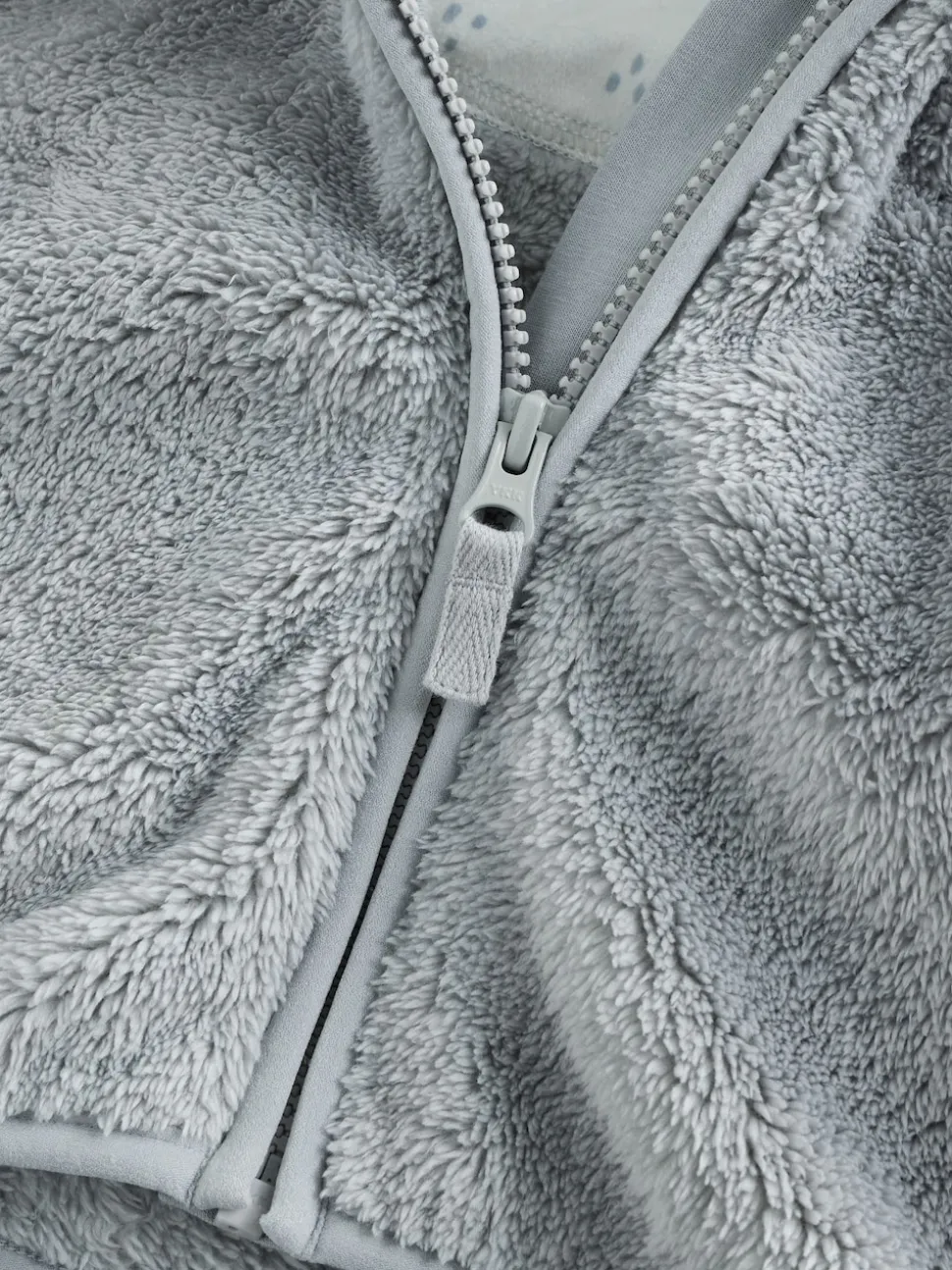 Grey Fleece Baby Zip Jacket