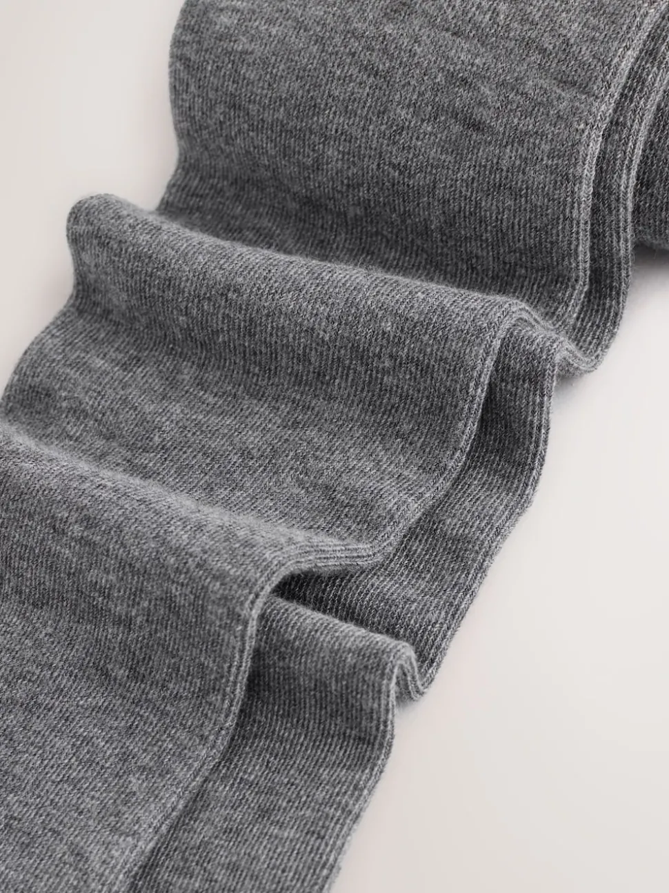 Grey Longer Length Cotton Rich School Tights 3 Pack
