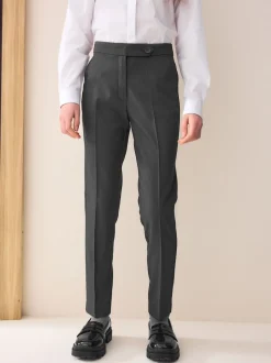 Grey Plain Front School Trousers (3-18yrs)