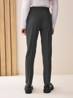 Grey Plain Front School Trousers (3-18yrs)