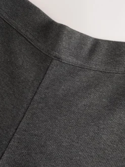 Grey Pull-On Cotton Rich Jersey Stretch Wide Leg Trousers (3-17yrs)